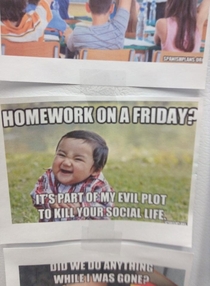 Pic #4 - A friend went down to the teachers lounge and found out that the teachers make memes