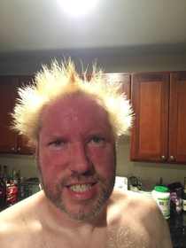 Pic #4 - My brother and dad made a bet dad lost had had to dye his hair