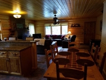Pic #4 - My father-in-law took pictures of the cabin the whole family stayed at this weekend Their dog is in every one of these pictures