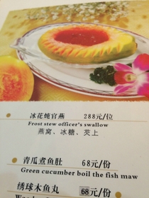 Pic #4 - Options I saw in a restaurant whilst visiting Tibet rd one is my favourite