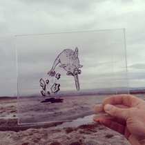 Pic #5 - Illustrator Doodles Cartoons on Transparency Film and Places Them in Real World Scenes