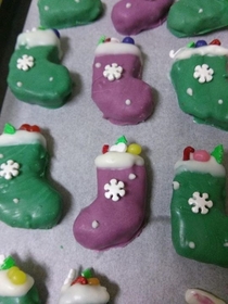 Pic #5 - Made stuffed stocking cake pops over winter break