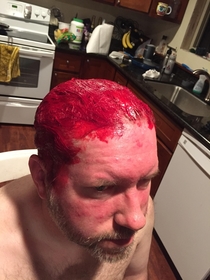 Pic #5 - My brother and dad made a bet dad lost had had to dye his hair