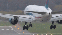 Pilot fights a surly crosswind during landing All three primary flight controls working near their limits