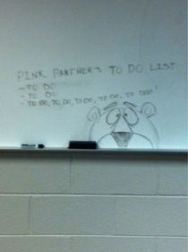 Pink Panthers to do list