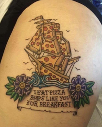 Pizza ship like you for breakfast