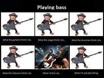 Playing bass
