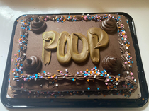 Poop cake