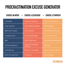 Procrastination excuse generator