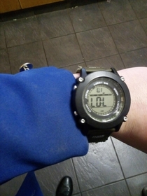 Put my watch on the wrong way this morning