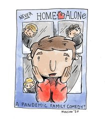 Quick sketch I did As a parent during the pandemic I am never home alone 