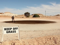 Real sign golf course at Coober Pedy Australia