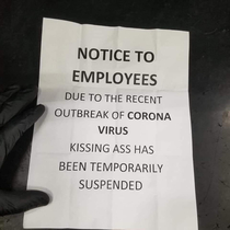 Received notice at work 