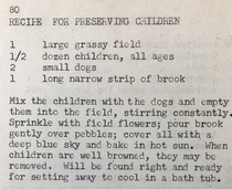 Recipe for Preserving Children from an Oahu community cookbook