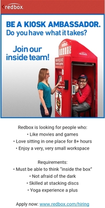 Redbox is hiring