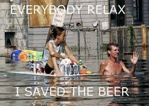 Relax the beer is saved