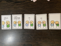Result from a game of Joking Hazard