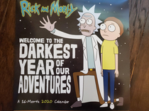 Rick and Morty nailed  with this calendar title It gets more appropriate every day
