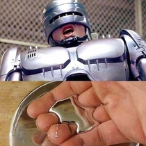 Robocop after hearing USRUSSIA are in a killer robot arms race