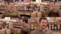 Ron Swanson visits Whole Foods