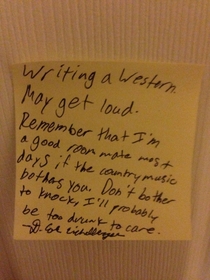 Rooming with a writer