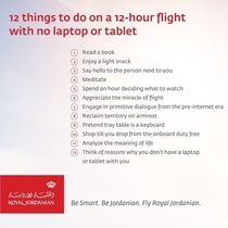 Royal Jordanians response to the big electronics ban on flights from some countries