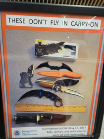 Safety first No bringing your Batarangs on the planes