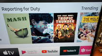 Samsung Smart TV recommends Tropic Thunder for Veterans day