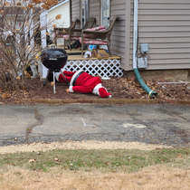 Santas gonna have a rough night if hes already face down