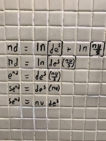 Saw this on a bathroom wall at my university and thought it was pretty funny