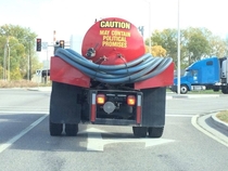 Saw this on a septic truck today