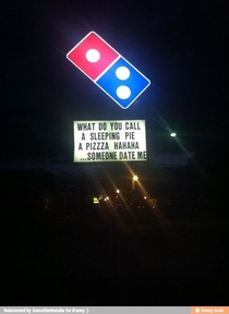 Saw this on my local dominos sign