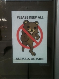 Saw this posted at a Russian store in Brooklyn Im pretty sure they dont know who that bear is
