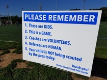 Saw this sign posted near my sons soccer game