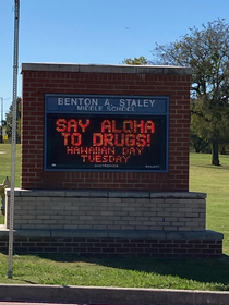 Say ALOHA to drugs middle schoolers