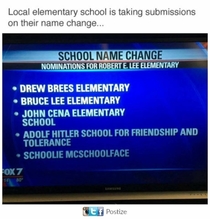 School is taking submissions on a name change