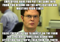 Schrute fact - found this one out yesterday at a job fair
