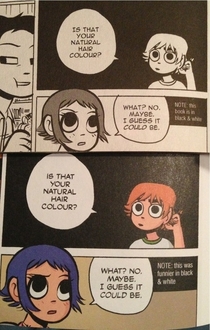 Scott Pilgrim before and after color