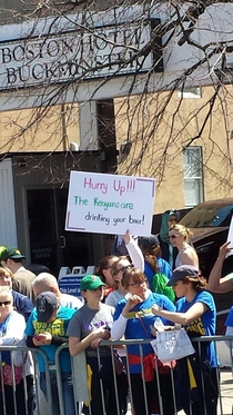 Seen at the Boston Marathon