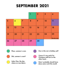 September schedule oc