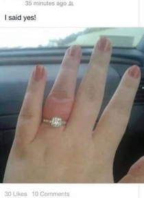 She said yes but her finger says no