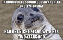 She was even more awkward seal about it