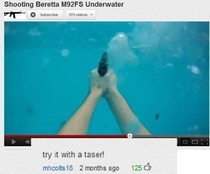 Shooting a gun underwater