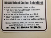 Shooting ranges bathroom rules