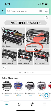 Shopping for a clear fanny pack to take to amusement parksstadiums This cracked me up