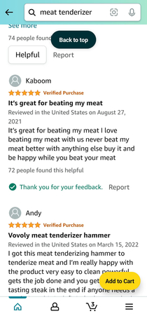 Shopping for a meat tenderizer