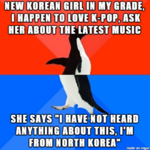 Should have asked which Korea before initiating conversation