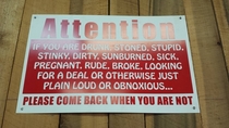 Sign at my local tattoo shop