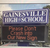 Sign at school in none other than Florida