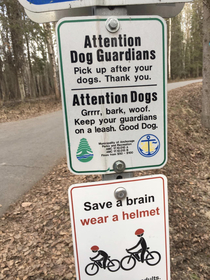 Sign on a trail in anchorage